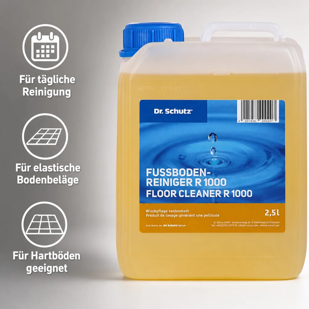 DR. SCHUTZ Fußbodenreiniger R 1000 2,5 Liter Wischpflege für 2500m²