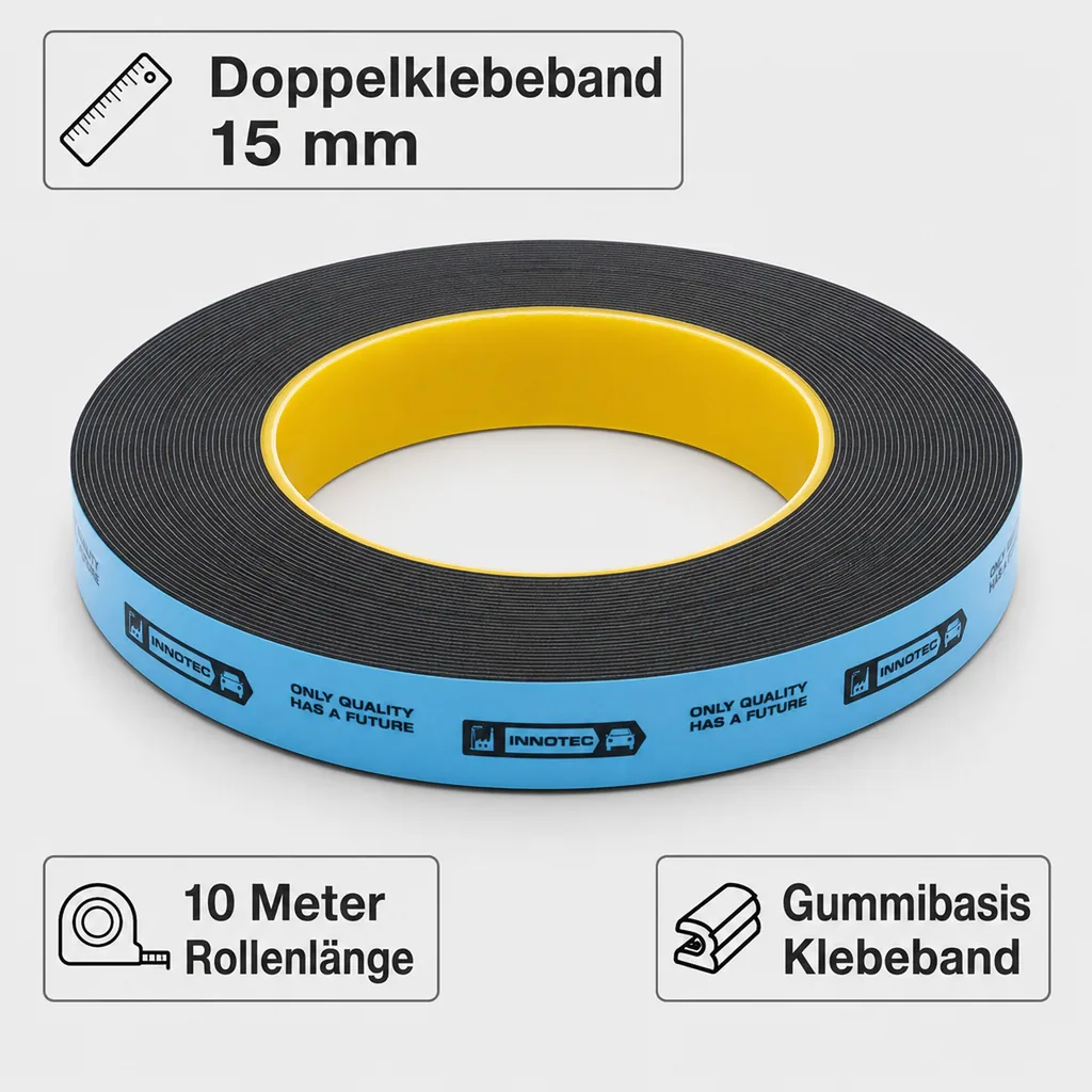 INNOTEC Moulding Tape, 10m Rolle 15mm Doppelklebeband