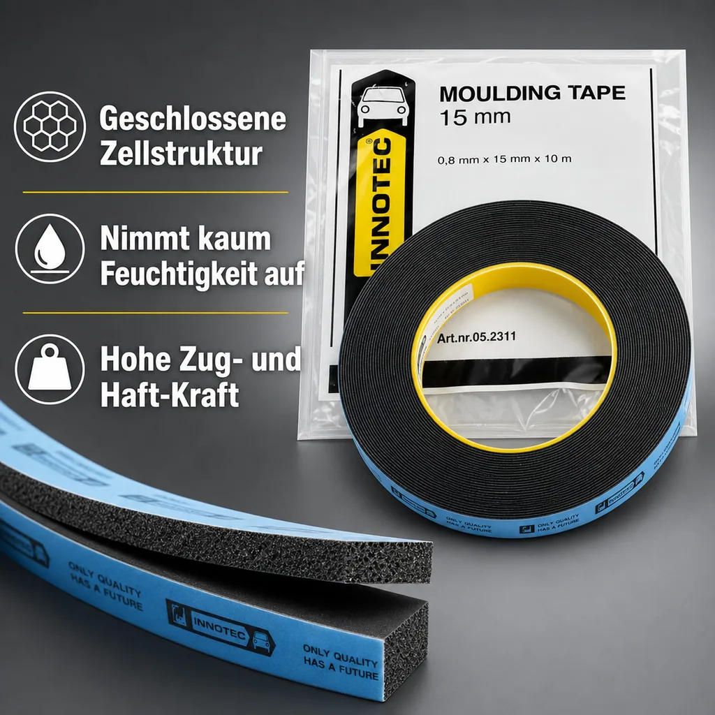 INNOTEC Moulding Tape, 10m Rolle 15mm Doppelklebeband