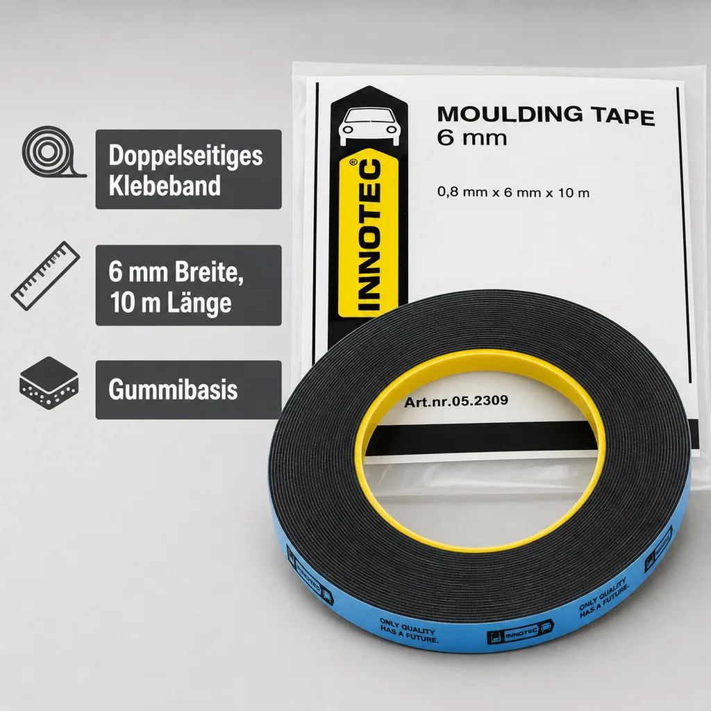 INNOTEC Moulding Tape, 10m Rolle 6mm Doppelklebeband