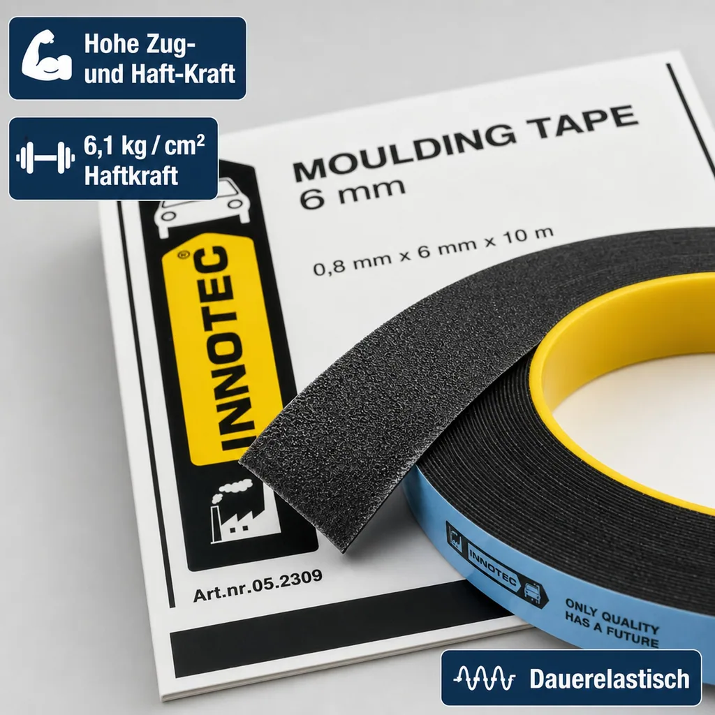 INNOTEC Moulding Tape, 10m Rolle 6mm Doppelklebeband
