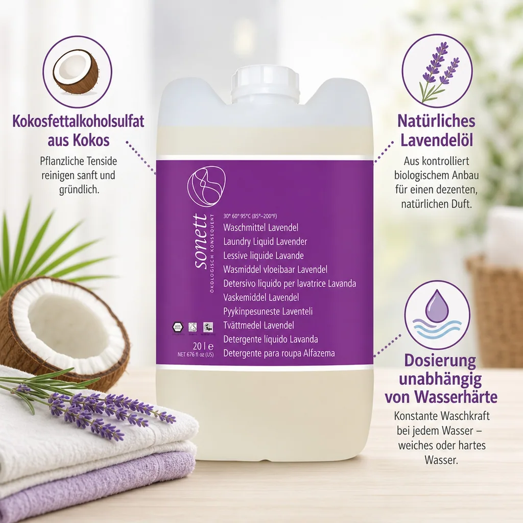 SONETT Waschmittel flüssig Lavendel 20 Liter