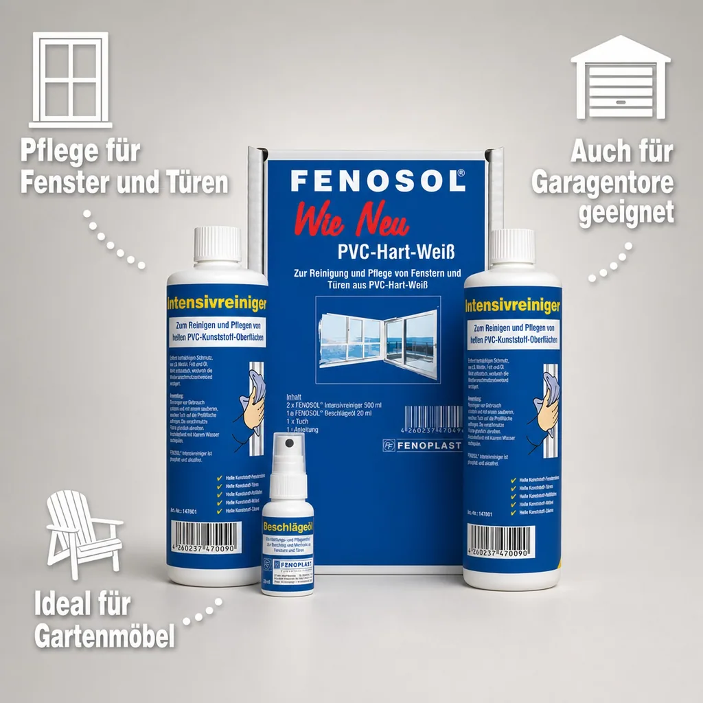 FENOPLAST Fenosol WIE NEU PVC Hart weiß Fensterpflegeset