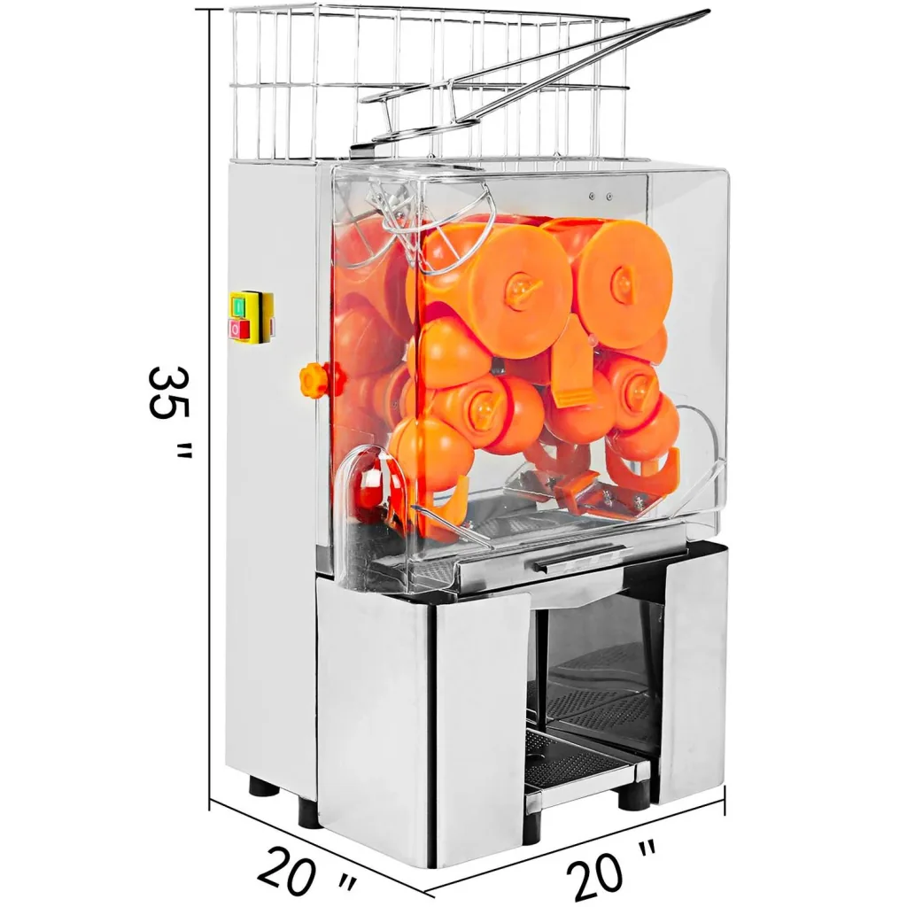 Saftpresse, Zitruspresse, Orangenpresse - Edelstahl, Kommerziell, 49,5 x 32,0 x 78,0 cm