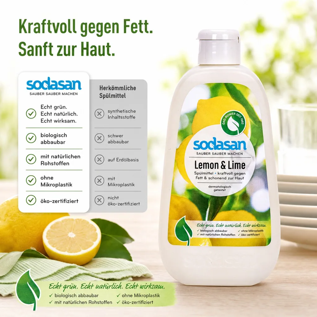 SODASAN Spülmittel Lemon & Lime 500ml