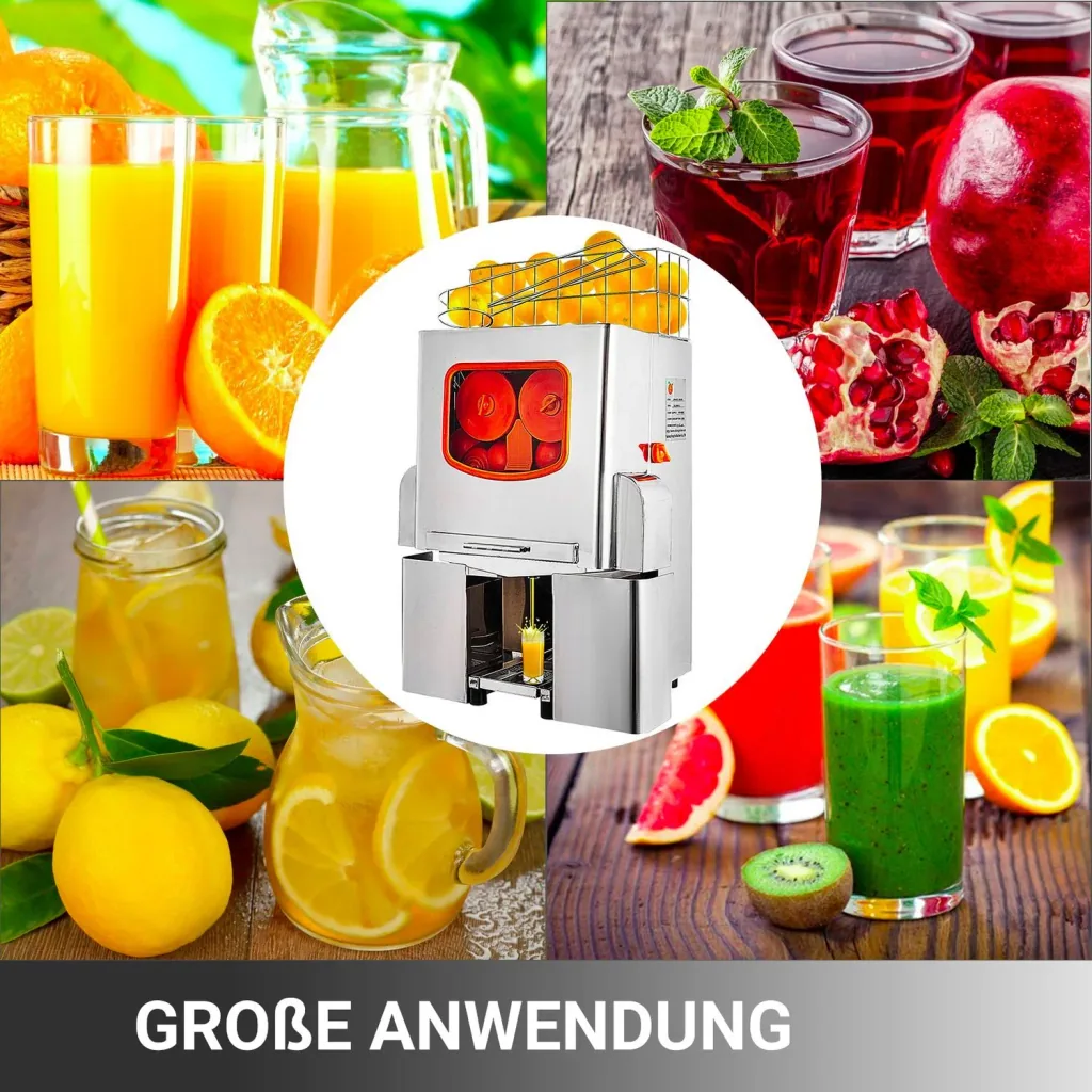 Saftpresse, Zitruspresse, Orangenpresse - Edelstahl, Kommerziell