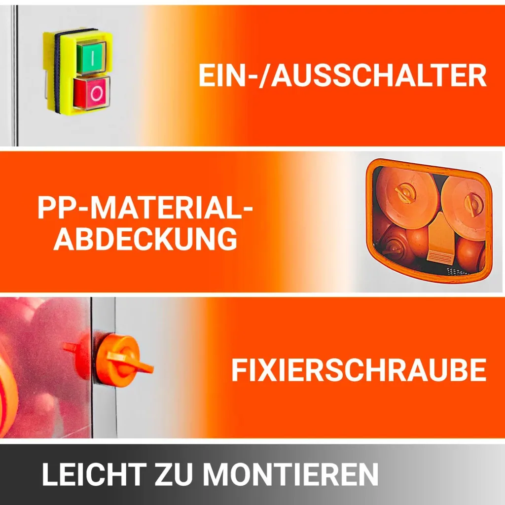 Saftpresse, Zitruspresse, Orangenpresse - Edelstahl, Kommerziell