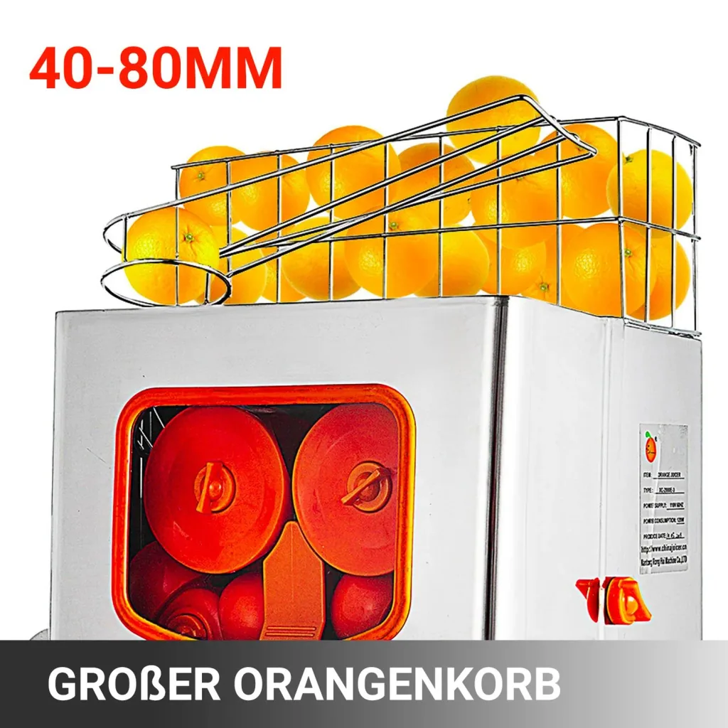 Saftpresse, Zitruspresse, Orangenpresse - Edelstahl, Kommerziell