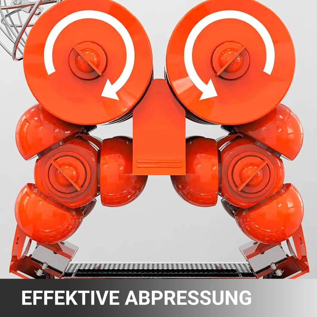 Saftpresse, Zitruspresse, Orangenpresse - Edelstahl, bis 25 Orangen pro Minute