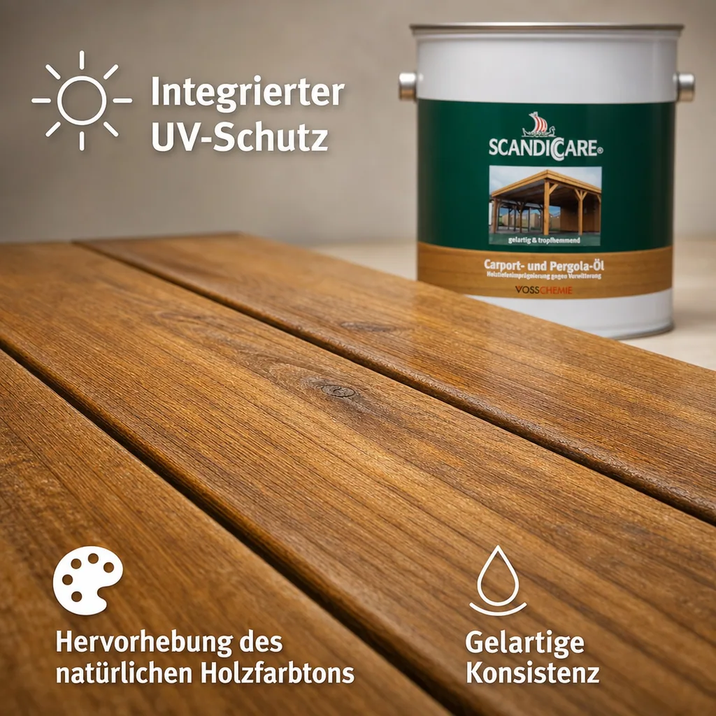 SC SCANDICCARE Carport- und Pergola Öl 3 Liter