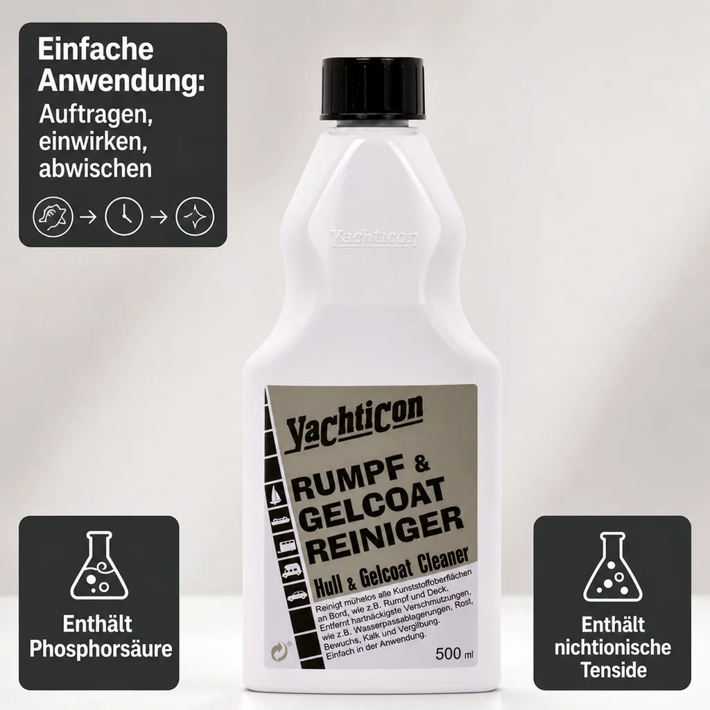 YACHTICON Rumpf- und Gelcoat Reiniger 500ml