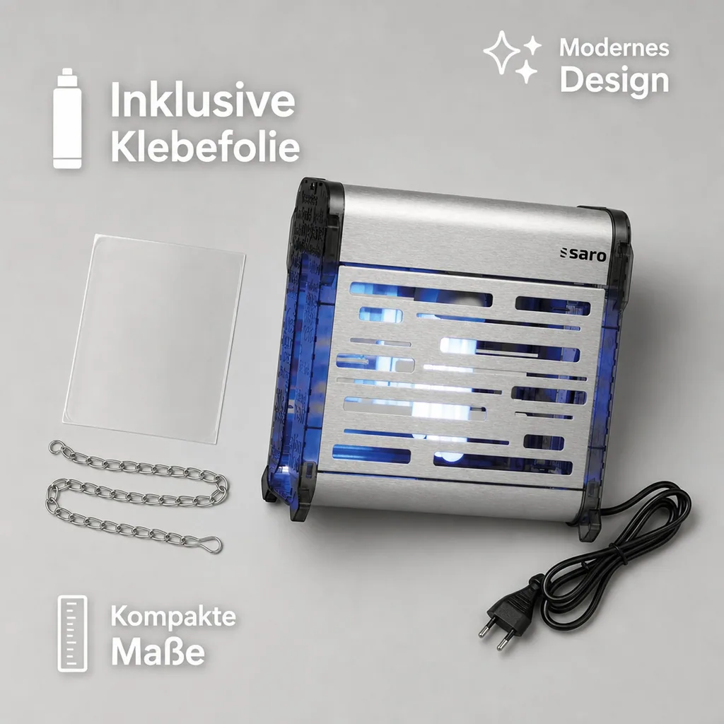 Insektenvernichter, Mückenlampe, Insektenlampe - GLUE 40 - Leistungsstarke Mückenlampe für eine insektenfreie Umgebung