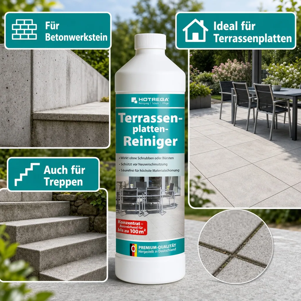 HOTREGA Terrassenplatten Reiniger 1 Liter Konzentrat