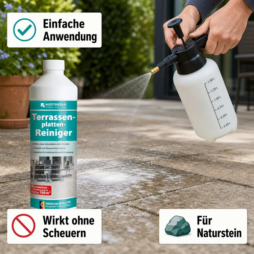 HOTREGA Terrassenplatten Reiniger 1 Liter Konzentrat