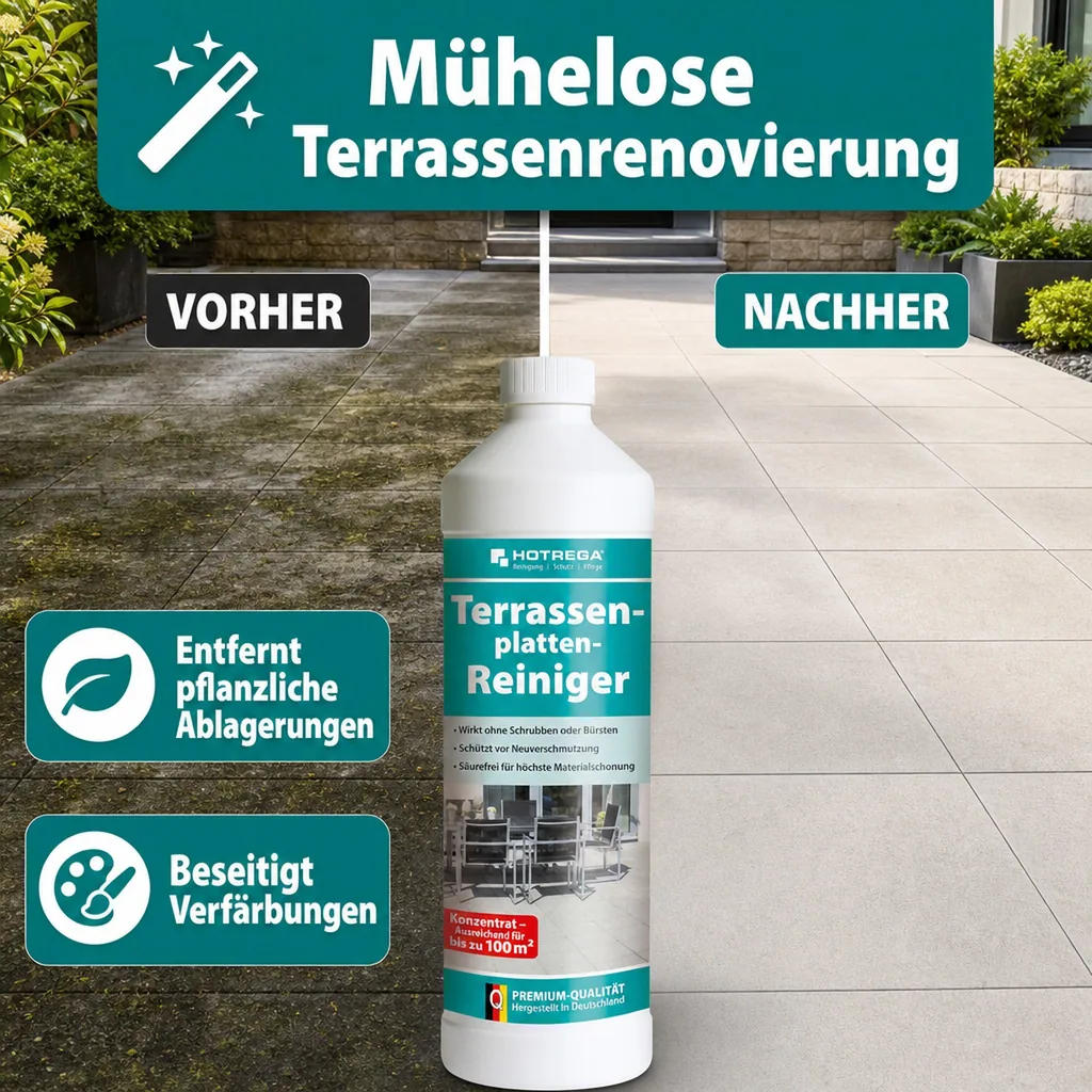 HOTREGA Terrassenplatten Reiniger 1 Liter Konzentrat