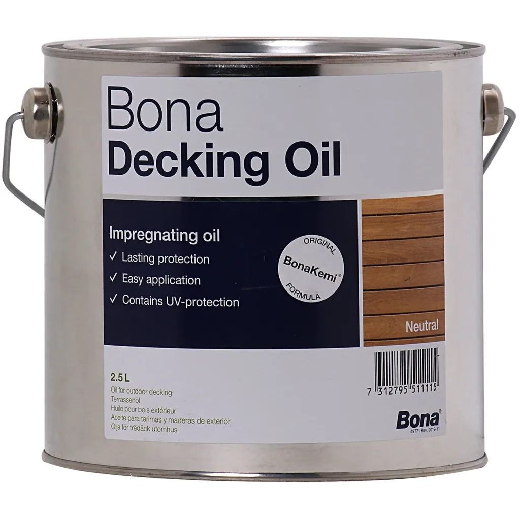BONA Decking Oil Imprägnieröl für Terrassendecks im Außenbereich in verschiedenen Farb-/Größenvarianten