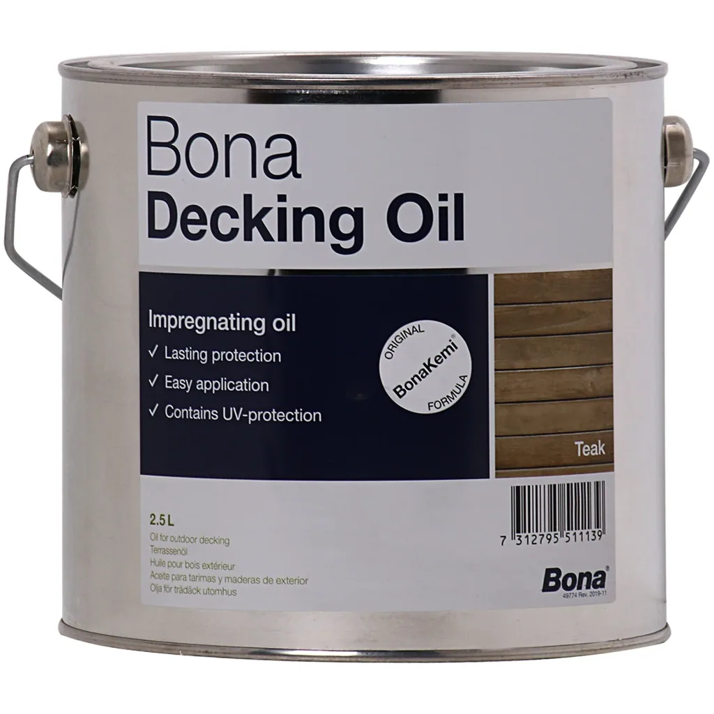 BONA Decking Oil Imprägnieröl für Terrassendecks im Außenbereich in verschiedenen Farb-/Größenvarianten