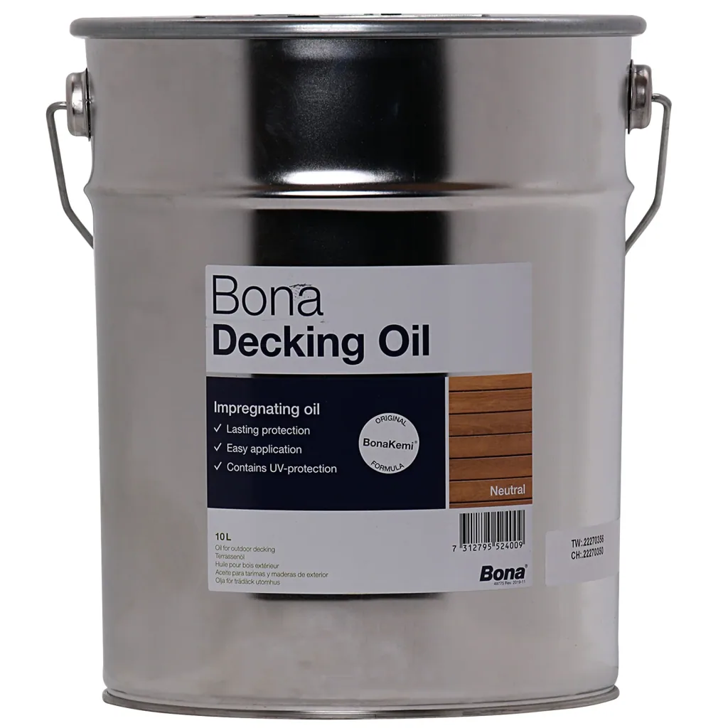 BONA Decking Oil Imprägnieröl für Terrassendecks im Außenbereich in verschiedenen Farb-/Größenvarianten
