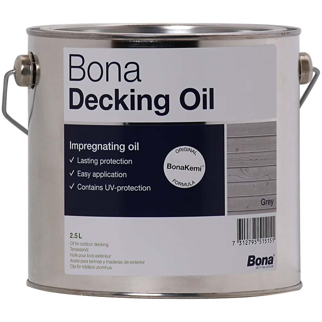 BONA Decking Oil Imprägnieröl für Terrassendecks im Außenbereich in verschiedenen Farb-/Größenvarianten