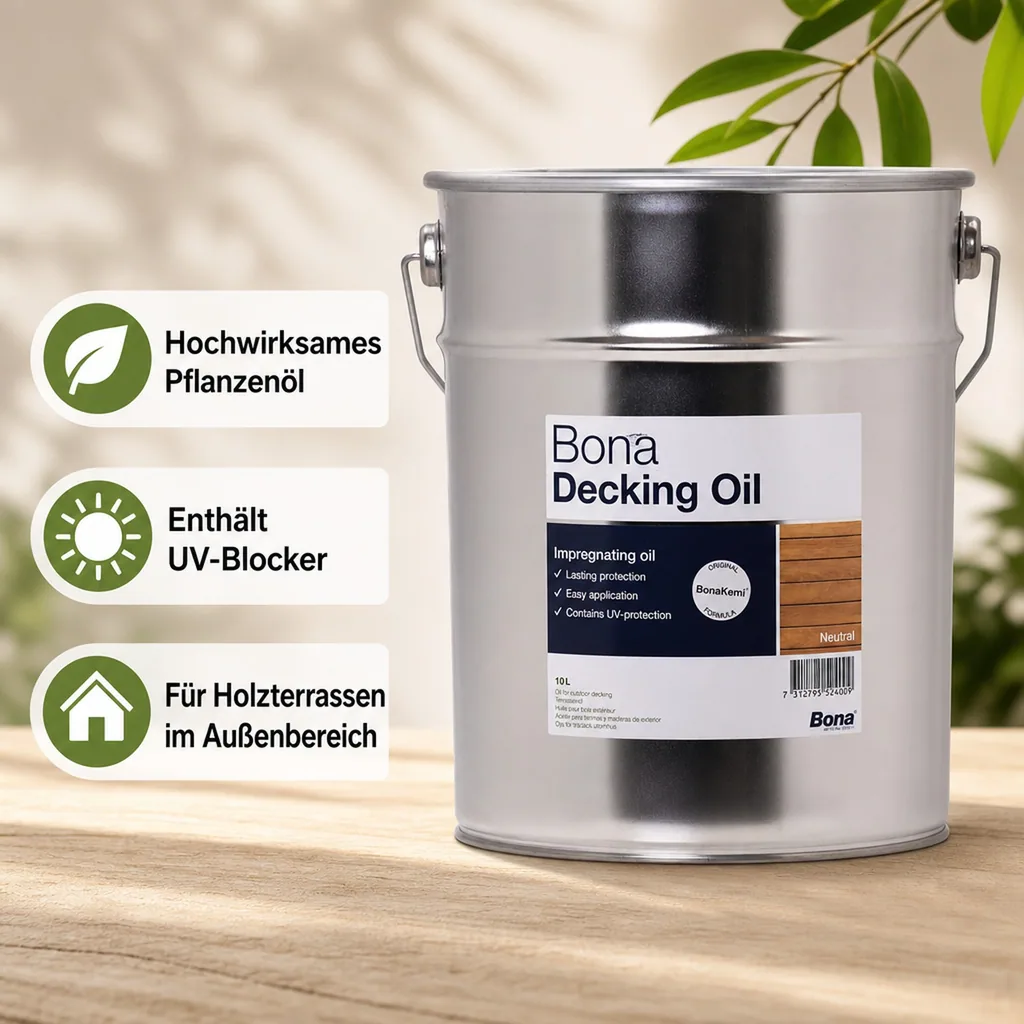 BONA Decking Oil 10 Liter Neutral Terrassenöl