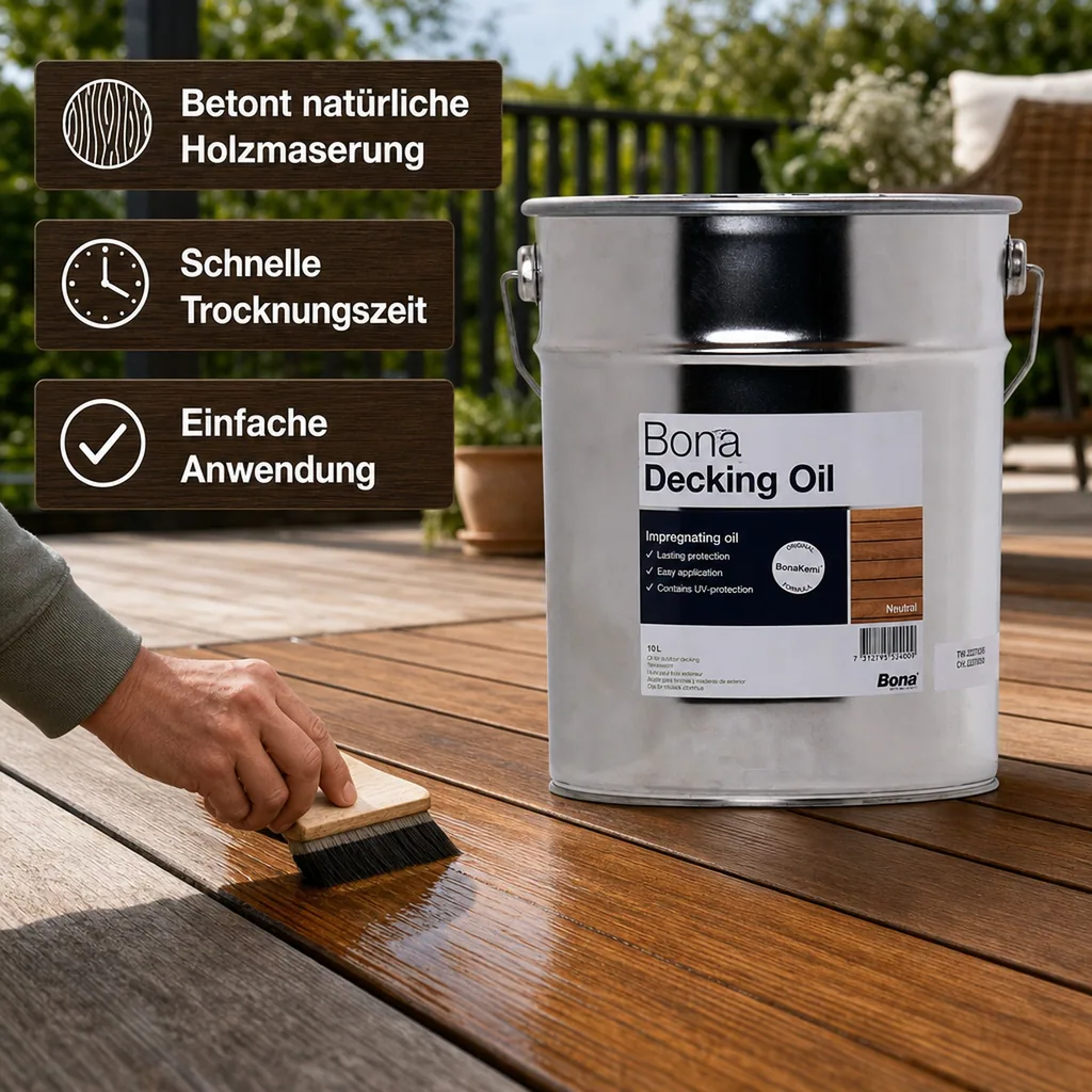 BONA Decking Oil 10 Liter Neutral Terrassenöl