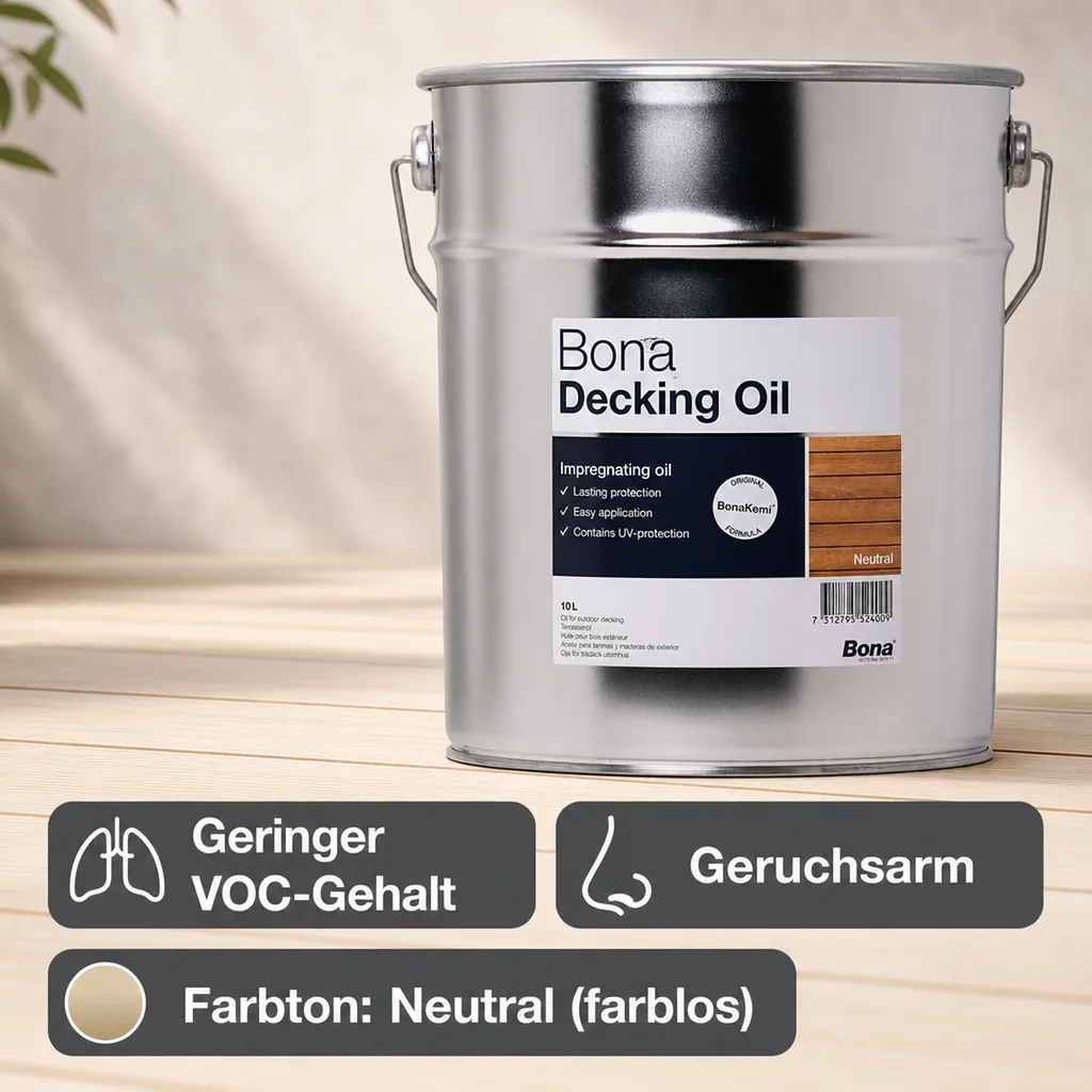 BONA Decking Oil 10 Liter Neutral Terrassenöl