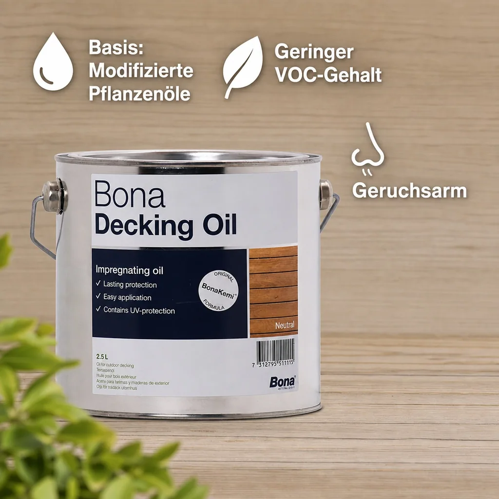 BONA Decking Oil 2,5 Liter Neutral Terrassenöl