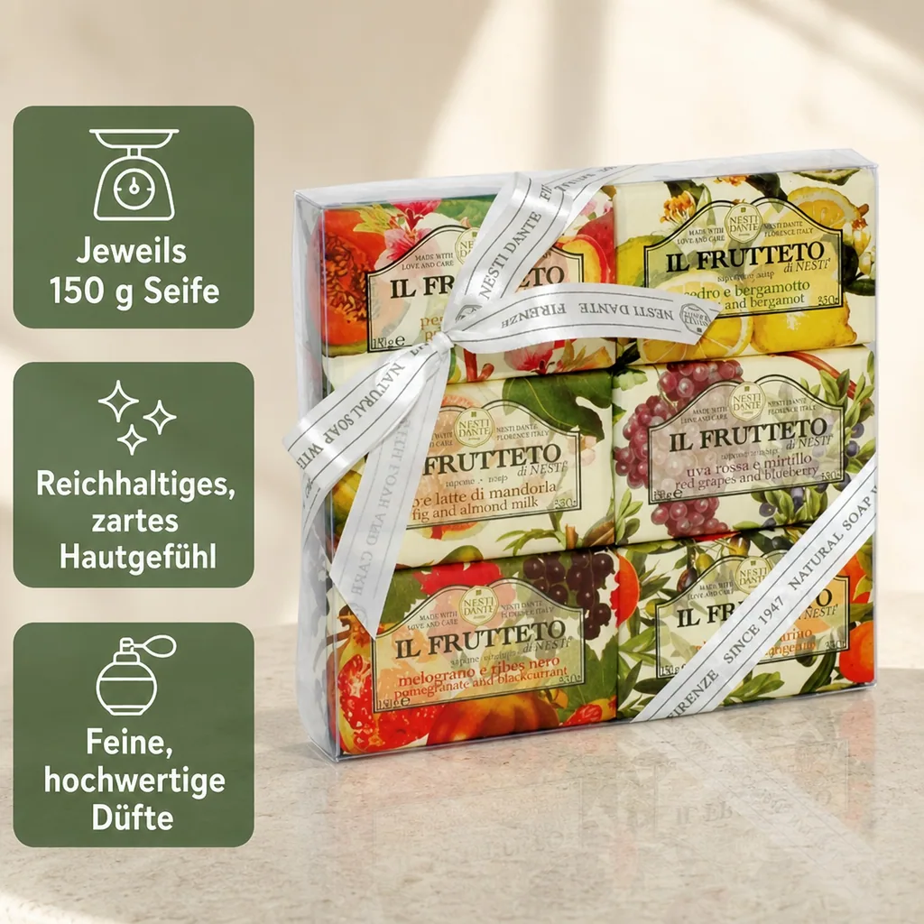 NESTI DANTE Il Frutteto Soap SET 6 x 150 g
