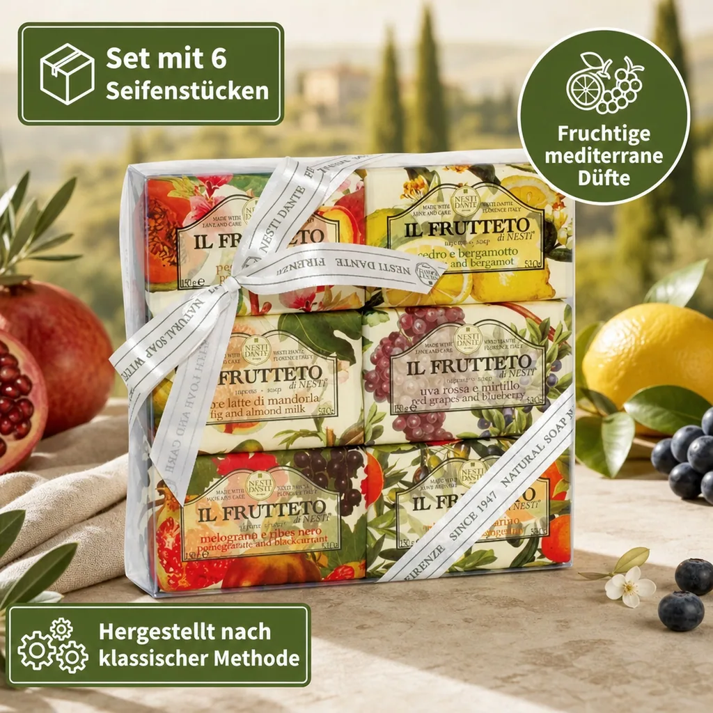 NESTI DANTE Il Frutteto Soap SET 6 x 150 g