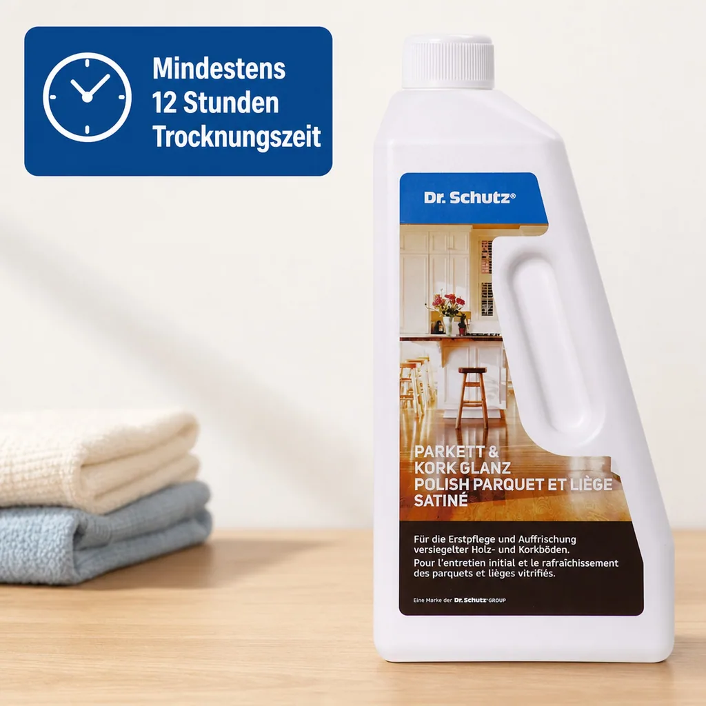 DR. SCHUTZ Parkett & Kork Glanz 750ml reicht für ca. 30m²