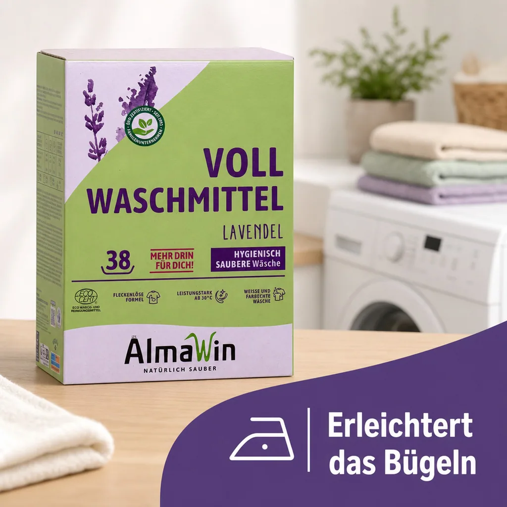 ALMAWIN Vollwaschmittel 2kg 36 Waschgänge