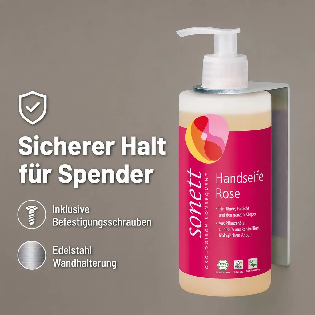 SONETT Wandhalter aus Edelstahl für 300 ml Spender