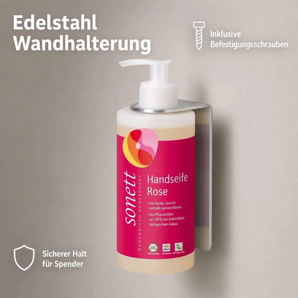 SONETT Wandhalter aus Edelstahl für 300 ml Spender