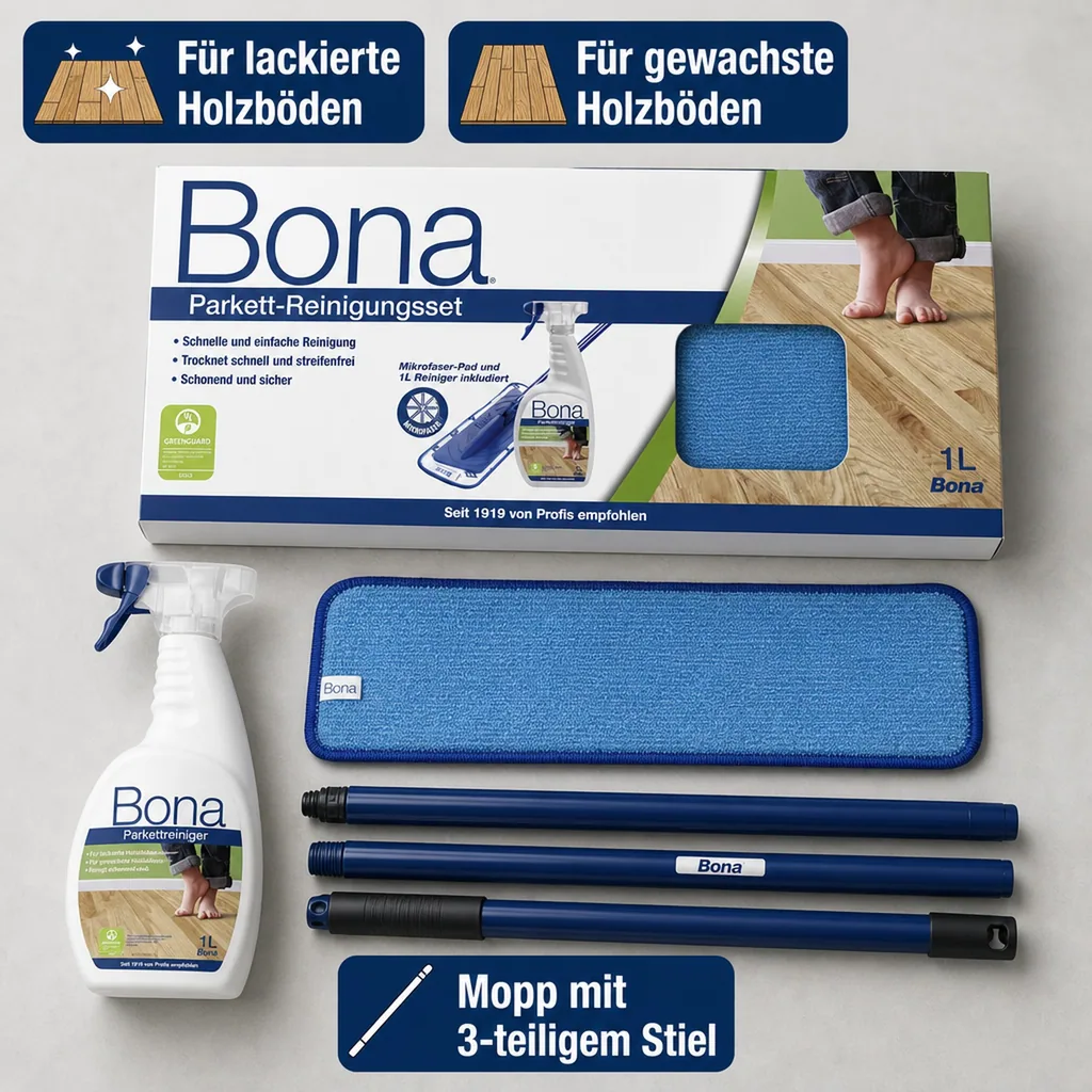 BONA Parkett-Reinigungsset 4 teilig
