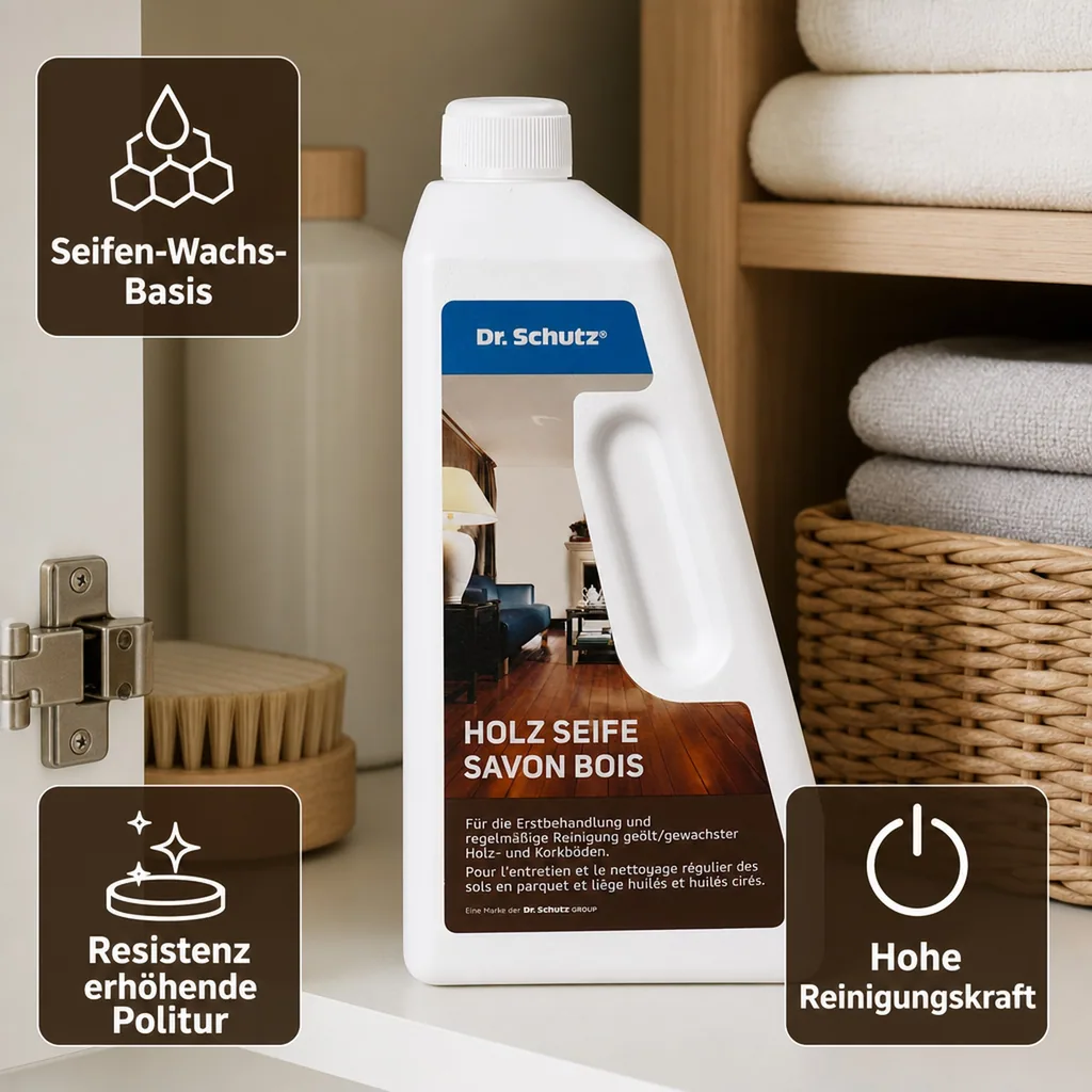 DR. SCHUTZ Holz Seife 750ml Reiniger für geölt-gewachste Holz- und Korkböden
