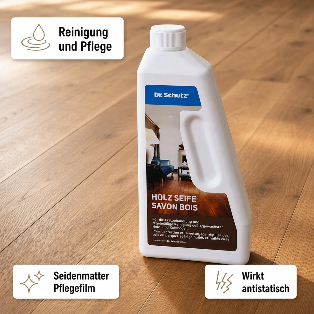 DR. SCHUTZ Holz Seife 750ml Reiniger für geölt-gewachste Holz- und Korkböden