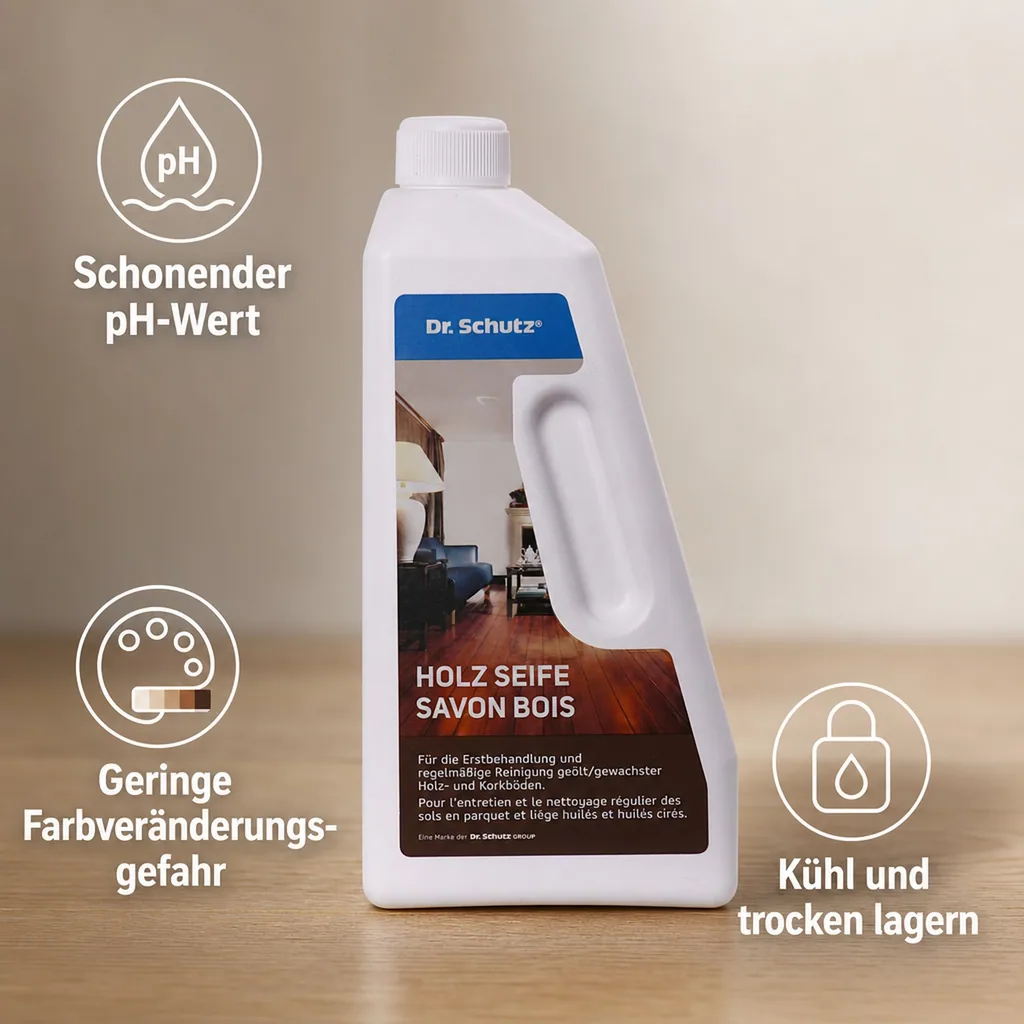 DR. SCHUTZ Holz Seife 750ml Reiniger für geölt-gewachste Holz- und Korkböden