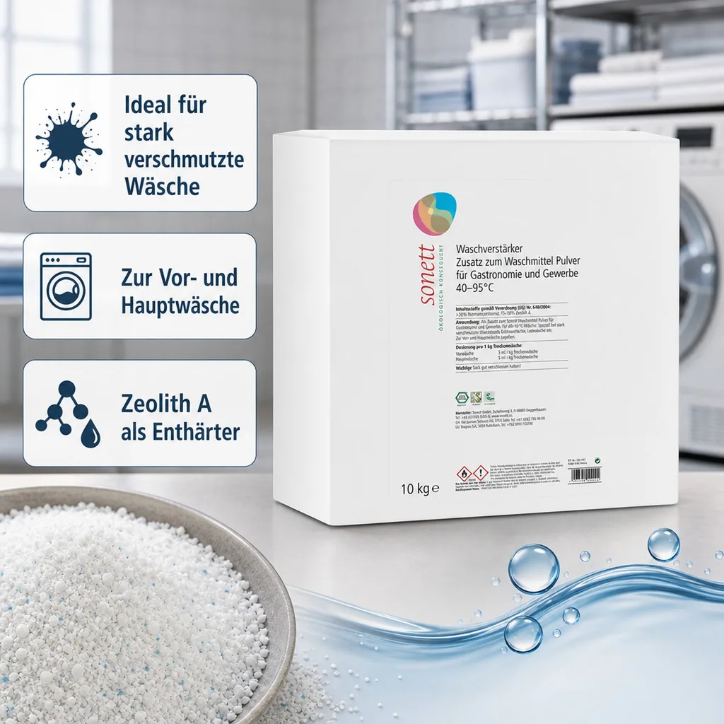 SONETT Waschverstärker 10 kg Zusatz für Waschmittel Pulver für Gewerbe und Industriie
