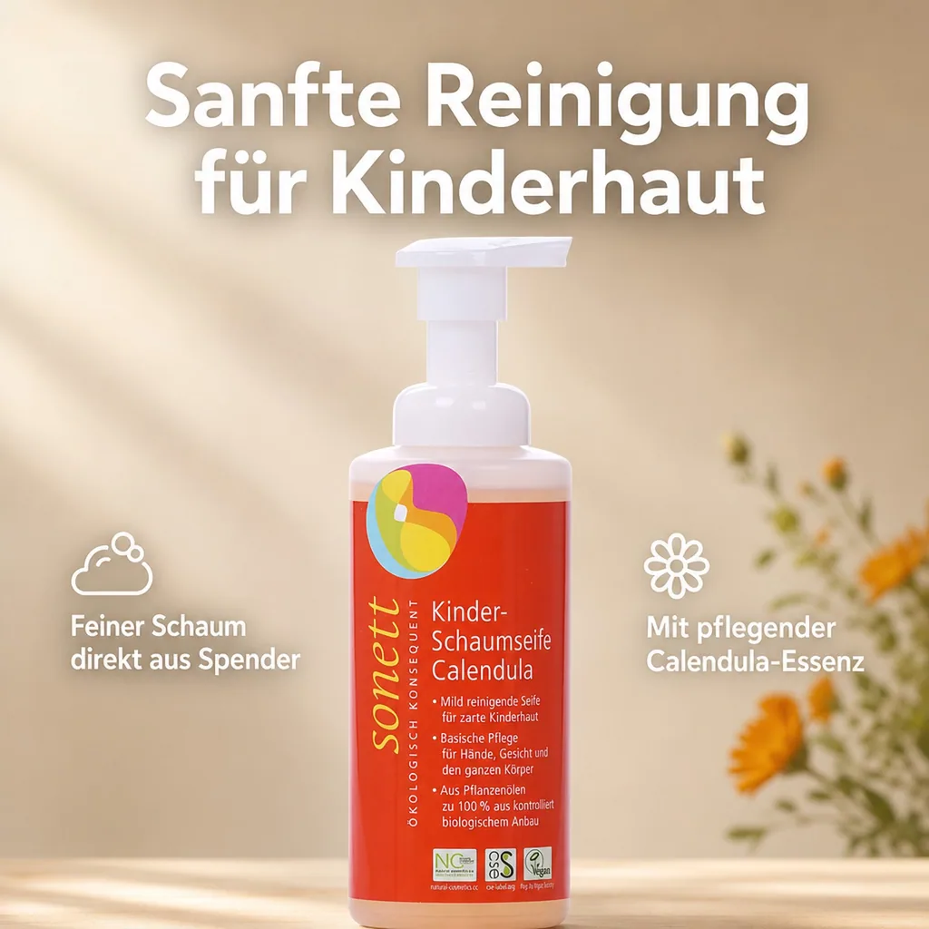 SONETT Kinder Schaumseife Calendula 200 ml Schaumspenderflasche