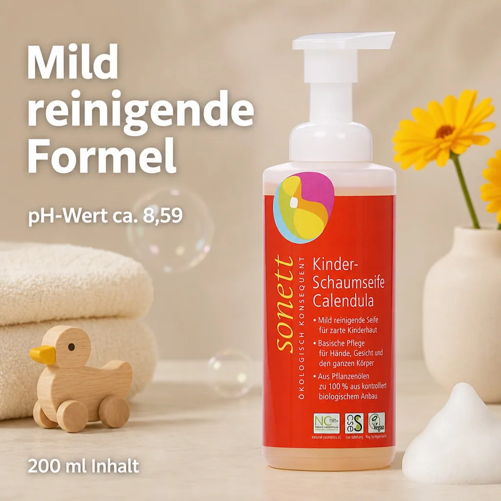 SONETT Kinder Schaumseife Calendula 200 ml Schaumspenderflasche