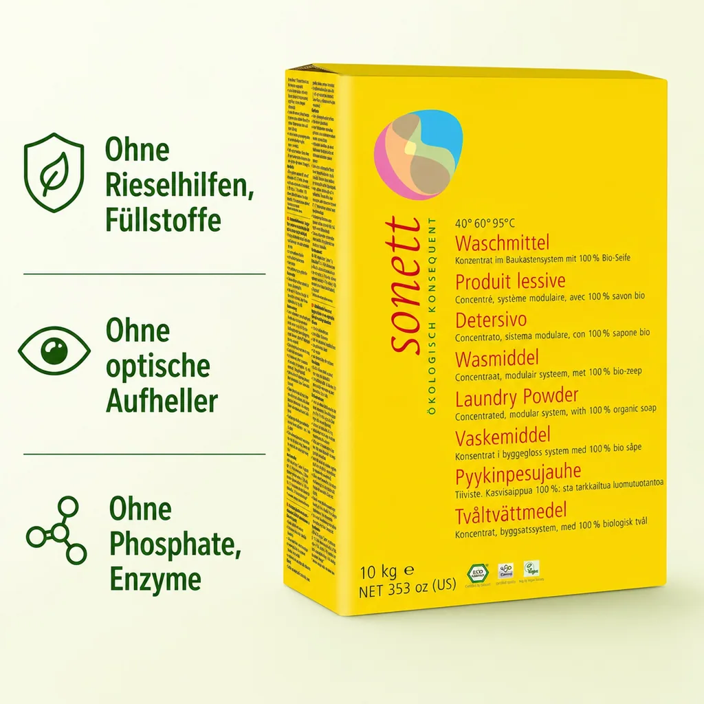 SONETT Waschmittel Pulver Konzentrat 10 kg - 40°60°95°
