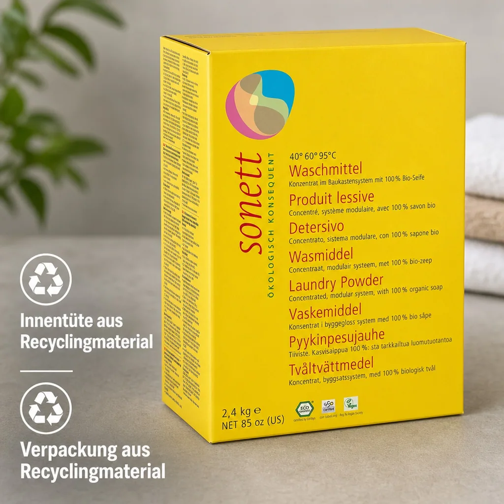 SONETT Waschmittel Pulver Konzentrat 2,4 kg - 40°60°95°