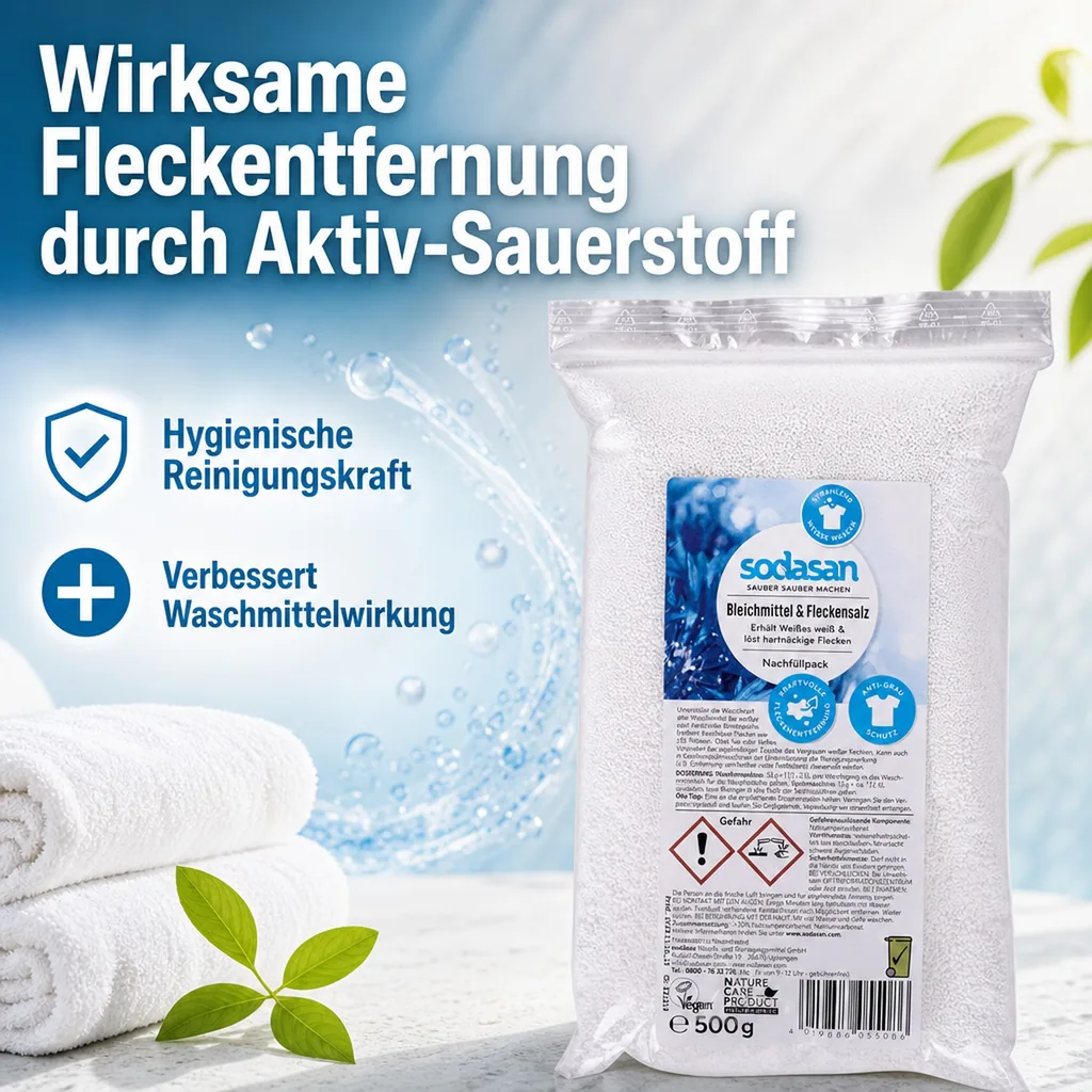 SODASAN Bleichmittel & Fleckensalz 500 g PE-Nachfüllbeutel