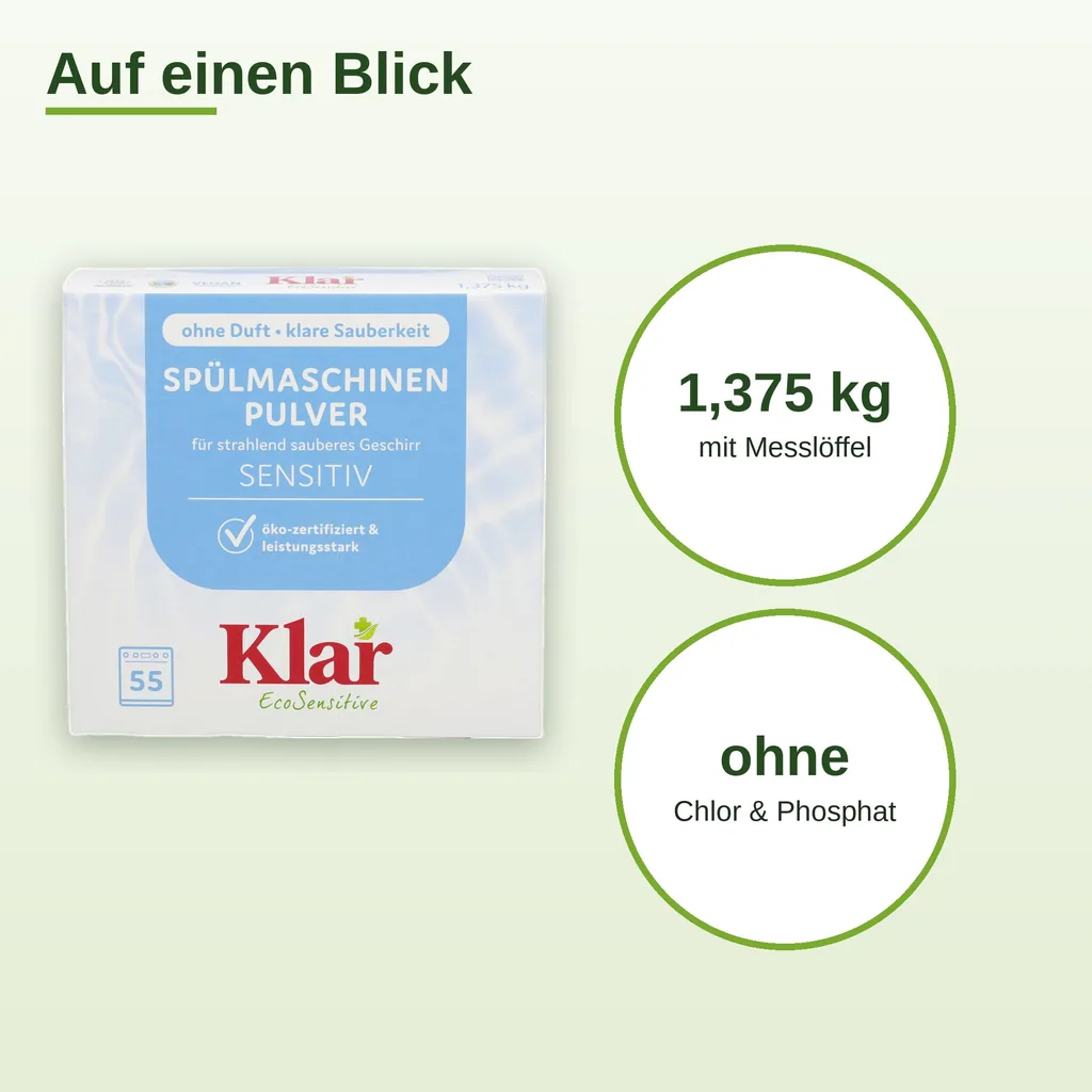 KLAR Maschinenspülmittel 1,375 kg ohne Duft