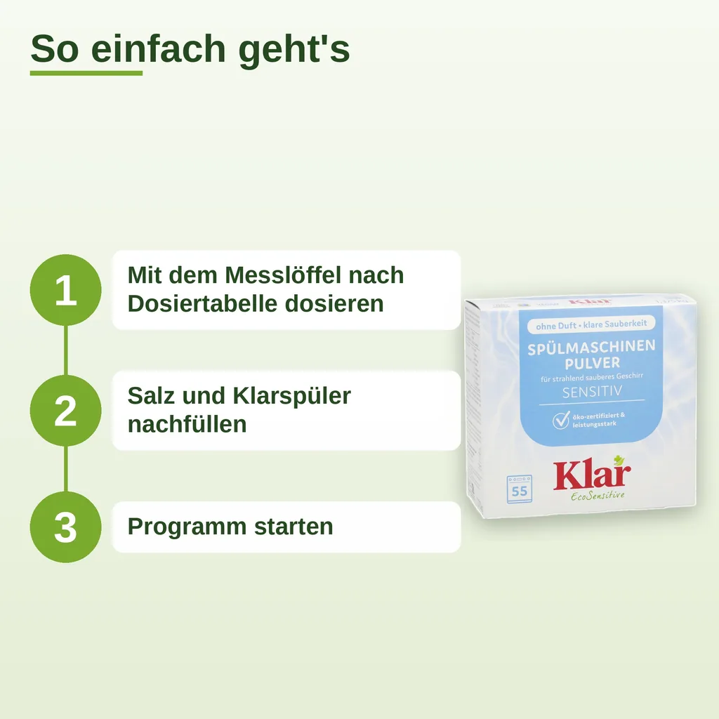 KLAR Maschinenspülmittel 1,375 kg ohne Duft