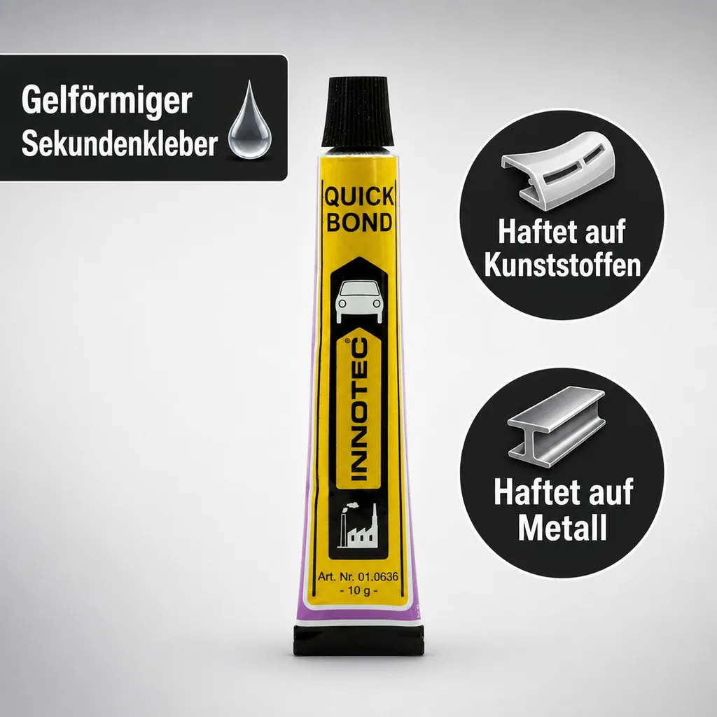 INNOTEC Quick Bond Sekundenkleber 10 g Tube Gelkleber 1 Stck.