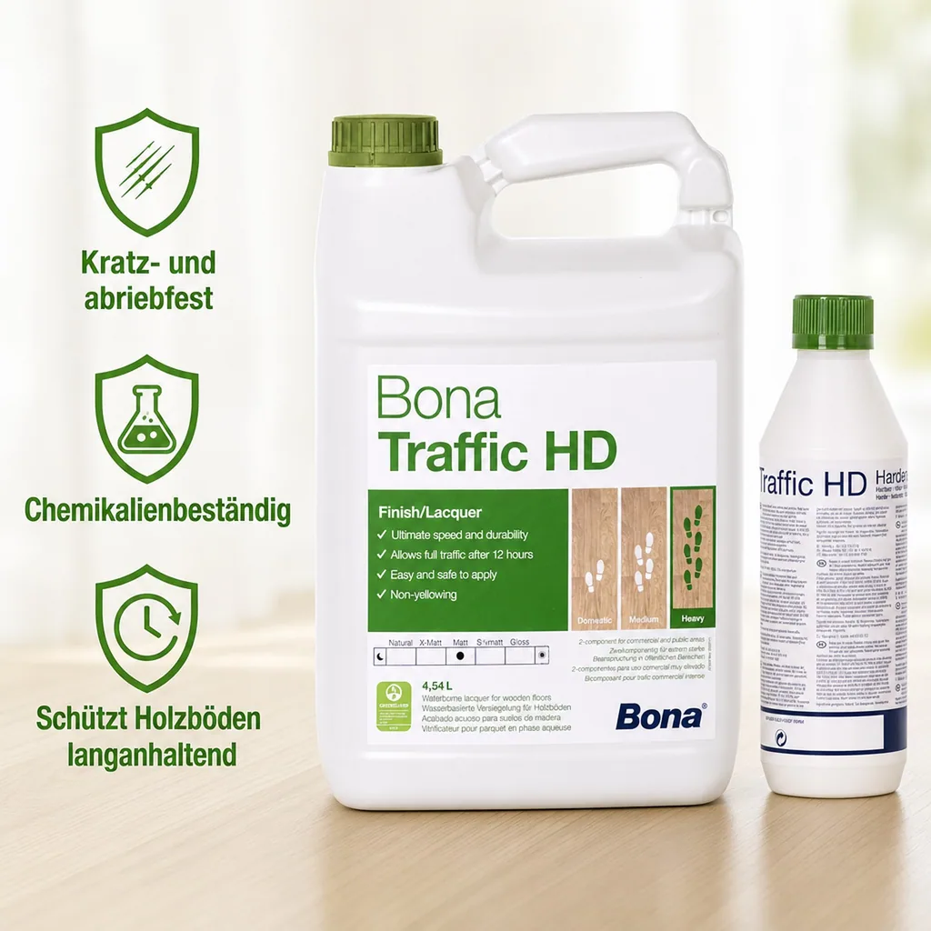 BONA TRAFFIC HD matt 2K 4,95 Liter 4,5 L + 0,45 HD Härter