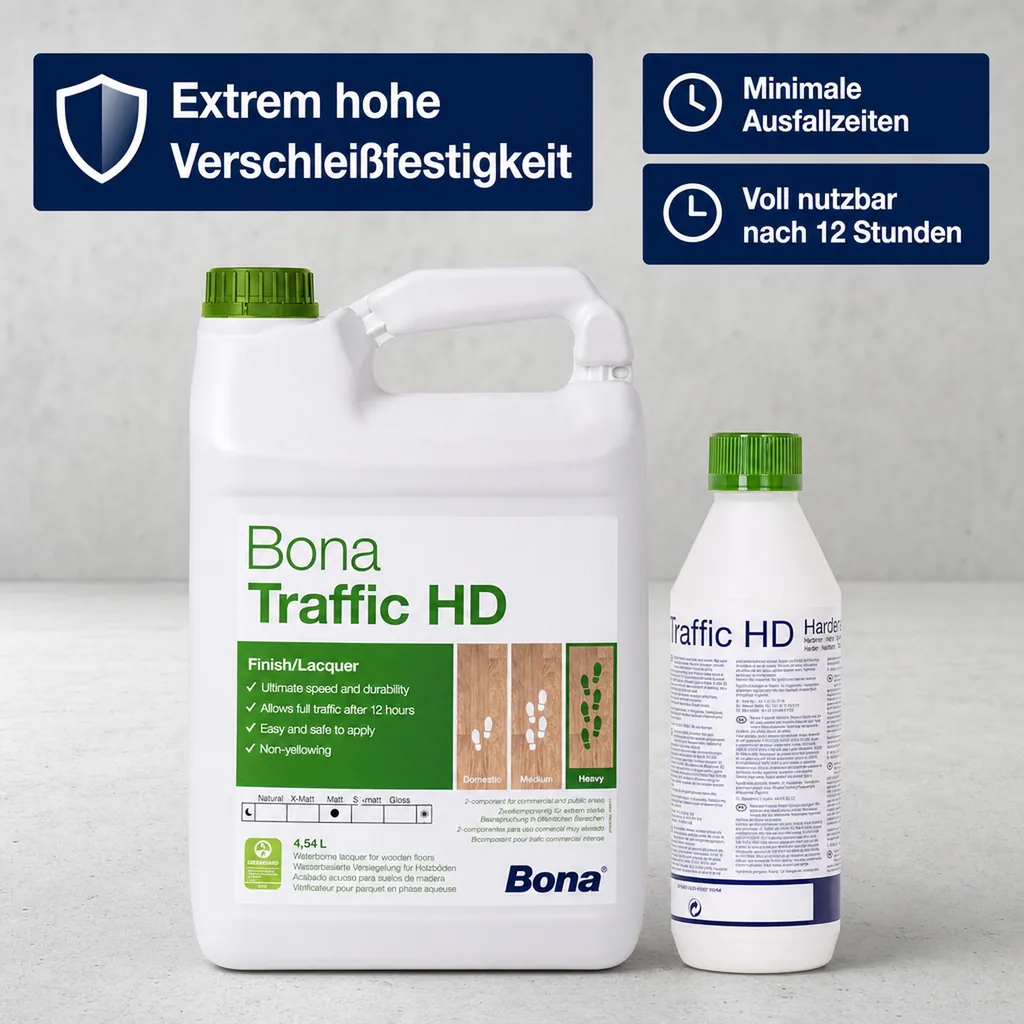 BONA TRAFFIC HD matt 2K 4,95 Liter 4,5 L + 0,45 HD Härter