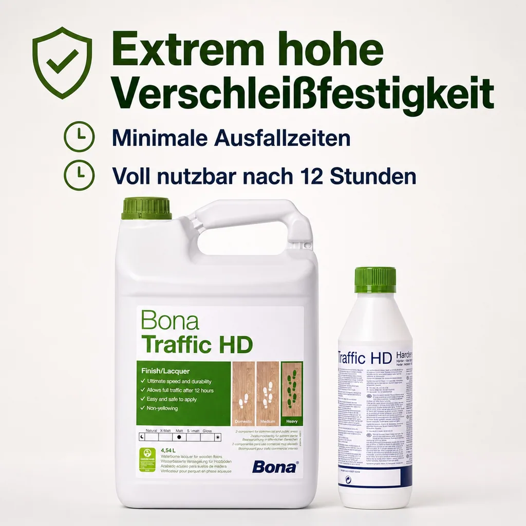 BONA TRAFFIC HD matt 2K 4,95 Liter 4,5 L + 0,45 HD Härter