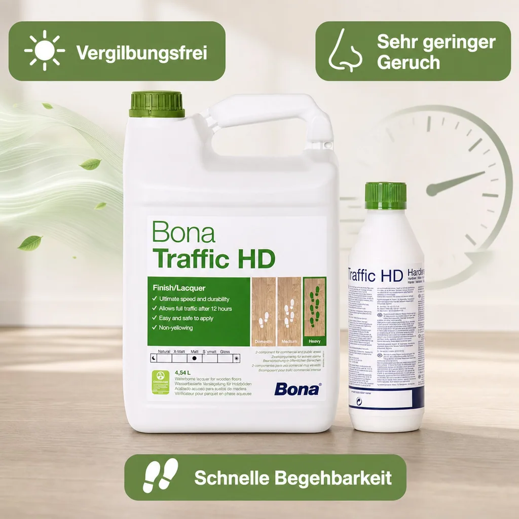 BONA TRAFFIC HD matt 2K 4,95 Liter 4,5 L + 0,45 HD Härter